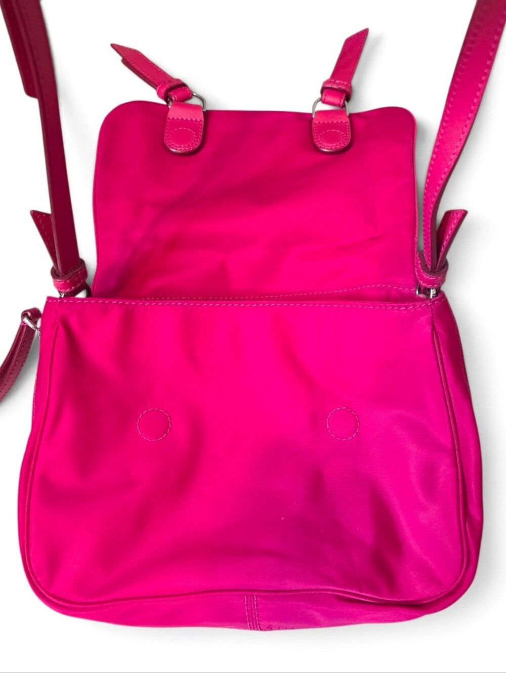 Marc Jacobs "Zip That" Nylon Messenger Bag In Hot Pink - Picture 4 of 8